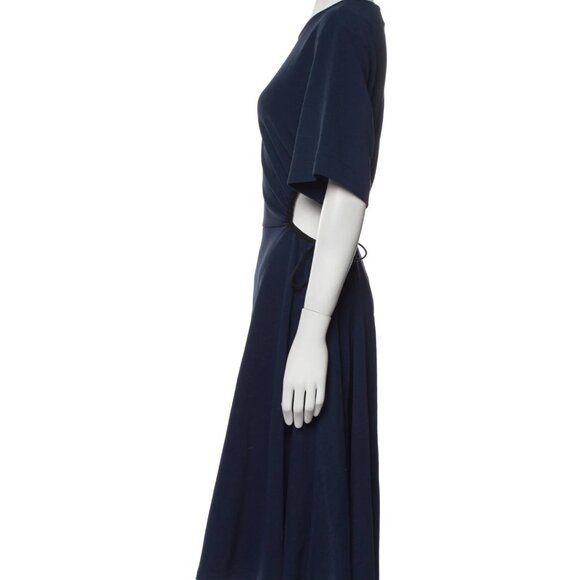 See by Chloé Navy Cutout Side-Tie Midi Dress — Size S - Picture 3 of 4